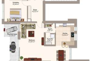 Modernes Penthouse # 211 mit 4 Zimmern und 144 m² Wohnfläche – attraktive Kapitalanlage in Hadern! – Die vollständige Adresse der Immobilie erhältst du vom Anbieter., 81375 Neuhadern, München – Vorschaubild 14