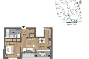 antaris Immobilien GmbH **Zweitbezug mit Wow-Faktor: Stylische 2-Raum-Wohnung** – Die vollständige Adresse der Immobilie erhältst du vom Anbieter., 99085 Krämpfervorstadt, Erfurt – Vorschaubild 10