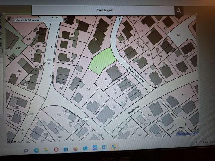 Lageplan aus dem Kataster