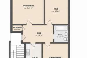 Hamburg-Niendorf: 3-Zimmer im I. Obergeschoss mit Balkon – Die vollständige Adresse der Immobilie erhältst du vom Anbieter., 22459 Niendorf, Hamburg – Vorschaubild 12