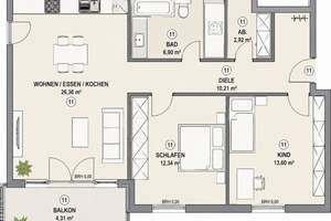 Moderne Wohnung mit super cooler Ausstattung – Die vollständige Adresse der Immobilie erhältst du vom Anbieter., 68219 Rheinau, Mannheim – Vorschaubild 8