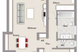 Modernisierte 3-Zimmer-Wohnung mit Westbalkon und 2 Tiefgaragenstellplätzen – Die vollständige Adresse der Immobilie erhältst du vom Anbieter., 90765 Stadeln, Herboldshof, Mannhof, Fürth – Vorschaubild 13