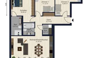 Kauf mit Wohnrecht, Neuwertige Wohnung in TOP Lage von Regensburg mit Tiefgaragenstellplatz – Die vollständige Adresse der Immobilie erhältst du vom Anbieter., 93049 Westenviertel, Regensburg – Vorschaubild 18