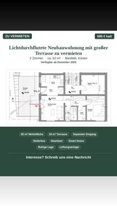 Lichtdurchflutete Neubauwohnung zu vermieten