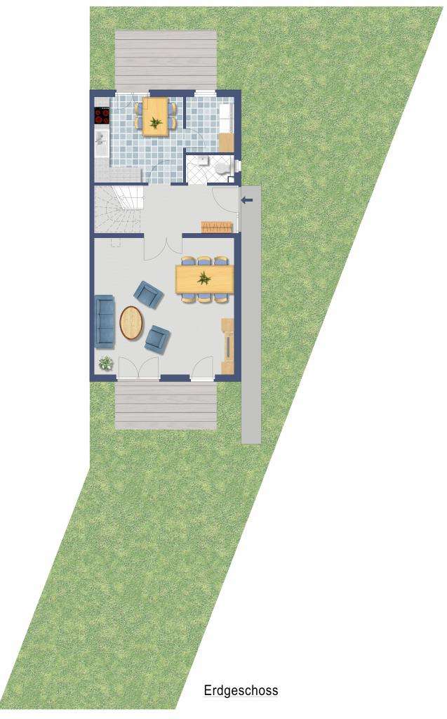 Grundriss - Terrassen - Garten