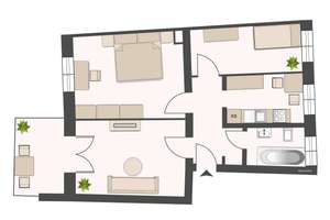 Inkl. neuer EBK! Mit Balkon – 4279 Lößnig, Leipzig – Vorschaubild 2