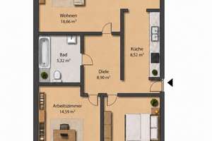 Attraktive 3-Zimmer-Eigentumswohnung mit Süd-Loggia und Tiefgaragenstellplatz in Denzlingen – Frankenstraße 3, 79211 Denzlingen – Vorschaubild 9