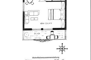 Milbertshofen: 1-Zimmer-Apartment mit Balkon im Rückgebäude – 80807 Milbertshofen, München – Vorschaubild 2