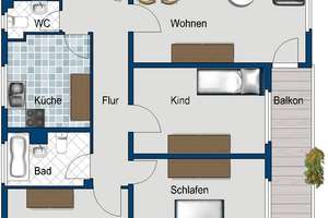 Einziehen und wohlfühlen – 4 Zimmer mit Balkon – Am Brünnchen 9, 56072 Metternich, Koblenz – Vorschaubild 8
