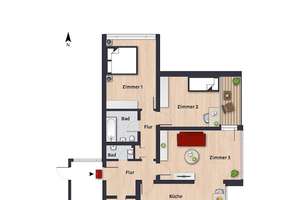 Gemütliche Wohnung in Detmerode // 3.OG Wohnung 4 – Am Finkenhaus 6, 38444 Detmerode, Wolfsburg – Vorschaubild 3