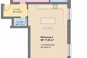 Exklusive Eigentumswohnung mit großzügiger Wohnküche – modernes Wohnen im Herzen von Darmstadt – Die vollständige Adresse der Immobilie erhältst du vom Anbieter., 64285 Bessungen, Darmstadt – Vorschaubild 3