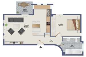 Superschöne 2 ZKB-Wohnung mit Balkon + Stellplatz in modernisiertem 6-Fam.-Haus in KA-Neureut! – Die vollständige Adresse der Immobilie erhältst du vom Anbieter., 76149 Neureut, Karlsruhe – Vorschaubild 20