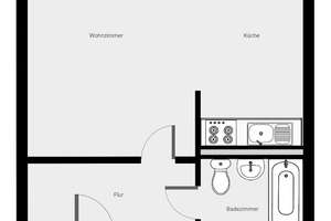 **FRISCH RENOVIERT**hübsche Singlewohnung ab 01.10.2026 zu vermieten** – Ringstraße 99, 4209 Grünau-Mitte, Leipzig – Vorschaubild 9