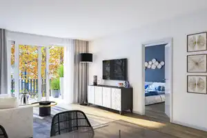 PANDION NEXT! Urbanes Wohnen mit Stil – 2-Zimmer-Traum mit EBK – Völklinger Straße 2c, 40219 Düsseldorf – Vorschaubild 1