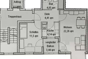 sehr schöne helle 2-Zimmer-Wohnung mit verglastem Balkon und EBK in München – Else-Rosenfeld-Str. 29, 81673 Josephsburg, München – Vorschaubild 8