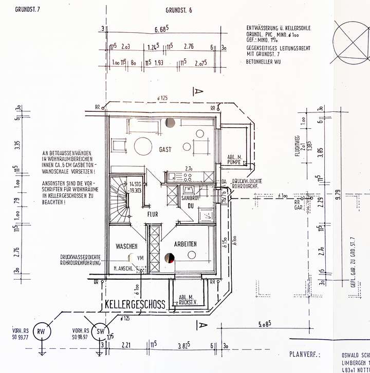 Grundriss Souterrain