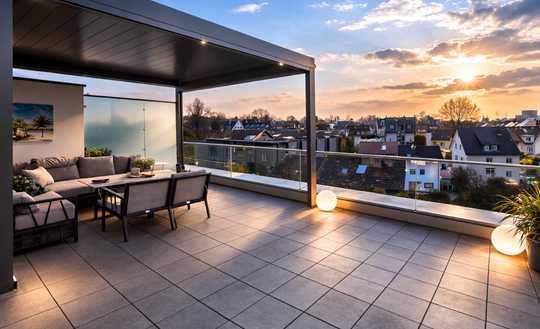 Exklusive Penthouse-Wohnung mit großer Dachterrasse in Fischbach am Bodensee