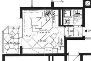 Modern möbliertes 1-Zimmer-Apartment mit Balkon & Stellplatz – direkt am Uni-Campus Vaihingen – Hessenlauweg 6, 70569 Dachswald, Stuttgart – Vorschaubild 14