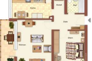 Wir renovieren für Sie! gut 2-Zimmer-Wohnung mit Balkon  in Mönchengladbach Schrievers – Akazienstraße 81, 41239 Schrievers, Mönchengladbach – Vorschaubild 2