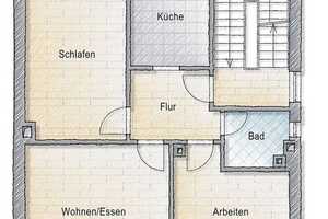 Helle, gemütliche 3-Zimmer-Wohnung mit Balkon und EBK in Stuttgart Mitte – Stuttgart – Vorschaubild 8