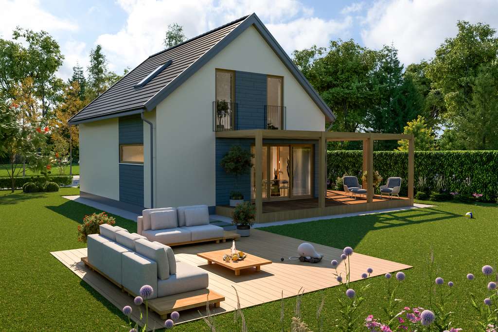 Immobilie in Mödingen - Modernes Einfamilienhaus (Neubau KfW-40) in Wittislingen OT Zöschlingsweiler - Bild 1