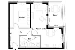 Zuhause mit Balkon – großzügige 2-Zimmer-Wohnung bei Auf 265Grad Domblick – Die vollständige Adresse der Immobilie erhältst du vom Anbieter., 28203 Ostertor, Bremen – Vorschaubild 2