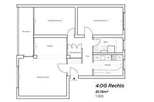 3-Zimmer-Wohnung-bezugsfrei-Gepflegte Wohnung mit sehr gutem Grundriss, Balkon und Aufzug  – Die vollständige Adresse der Immobilie erhältst du vom Anbieter., 14169 Zehlendorf, Berlin – Vorschaubild 9