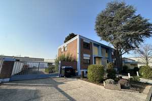 Wohn- & Gewerbe-Ensemble mit Halle, Einliegerwohnung, großem Garten und Garage – Friedensau 1, 67117 Limburgerhof – Vorschaubild 1
