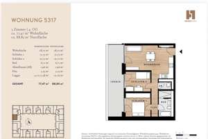 3-Zimmer-Wohnung in München-Freimann – Friederike-Nadig-Allee 88, 80939 Freimann, München – Vorschaubild 2