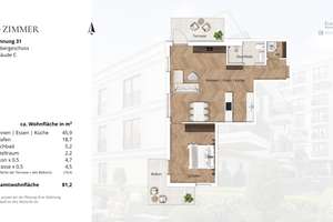 Neubauwohnung mit zwei Balkonen im Kö-Karree - nur 80m von der Königsallee entfernt – Talstraße 11, 40217 Friedrichstadt, Düsseldorf – Vorschaubild 4