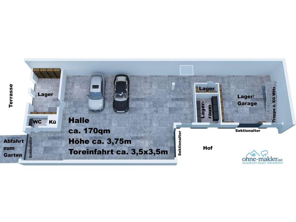 EG Halle + Garage