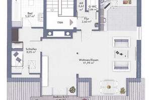 Attraktive 2-Zimmer-Dachterrassenwohnung am Isarhochufer in Unterföhring in einer Villa mit 6 Whg – Die vollständige Adresse der Immobilie erhältst du vom Anbieter., 85774 Unterföhring – Vorschaubild 9