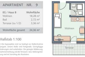 Gepflegte, vollmöblierte Studentenwohnung mit Terasse in Nähe der TH Ingolstadt – Goethestraße 21, 85049 Nordost, Ingolstadt – Vorschaubild 10