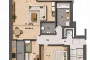 Über den Dächern von Düsseldorf: Große Galerie-Maisonette-Wohnung mit Aufzug u. Dachterrasse, frei ! – Die vollständige Adresse der Immobilie erhältst du vom Anbieter., 40589 Holthausen, Düsseldorf – Vorschaubild 32