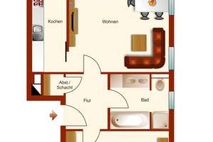 Moderne 2 Zimmer-Wohnung mit Balkon in bester Lage – Die vollständige Adresse der Immobilie erhältst du vom Anbieter., 1277 Gruna, Dresden – Vorschaubild 4