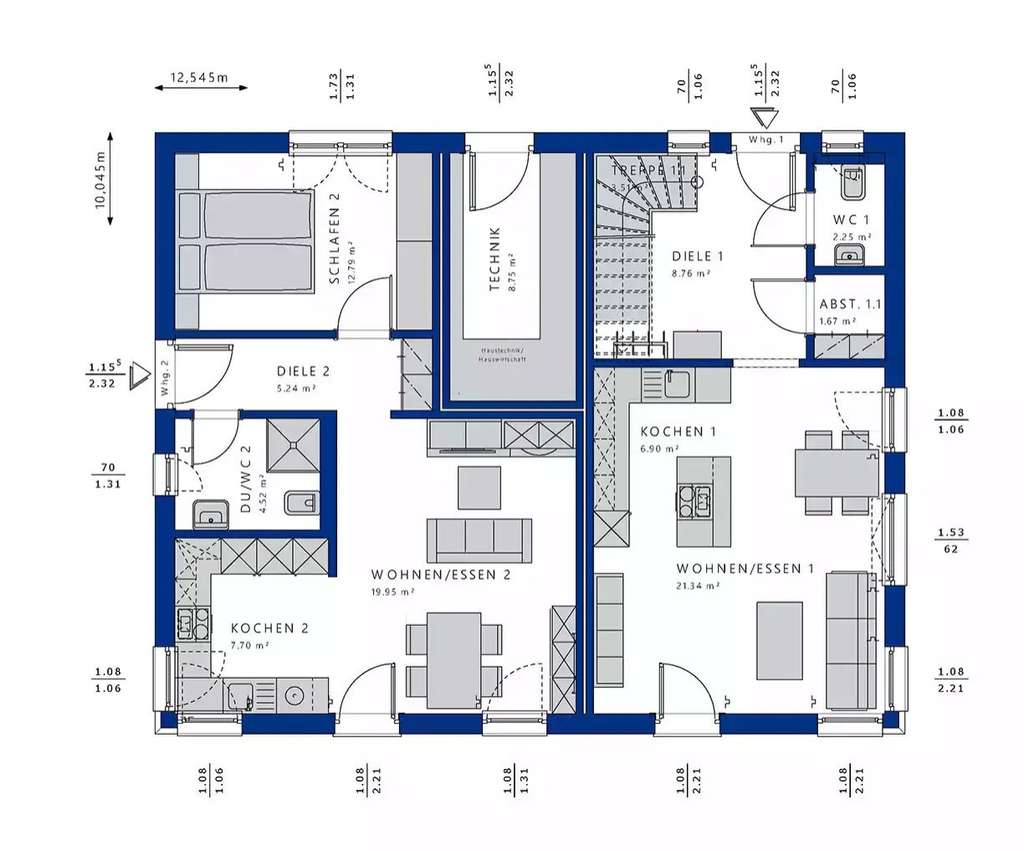 Immobilie in Rimpar - EIN TRAUMHAUS FÜR ZWEI FAMILIEN-MIT 2 x KFW QNG WIRD DIE FINANZIERUNG LEICHTER - Bild 1