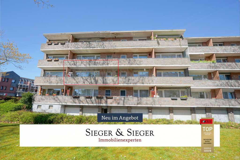 Immobilie in Troisdorf - Solide Kapitalanlage: 2-Zimmer-Wohnung mit Loggia und Garage in ruhiger Lage von Troisdorf-Hütte - Bild 0