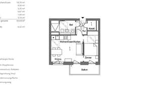 Wohnung mit 1.5 Zimmern sowie EBK und Balkon zur Havel river – Parkstraße 21, 13585 Hakenfelde, Berlin – Vorschaubild 3