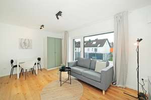 Stylisch möbliertes  1-Zimmer-Apartment mit Südbalkon – Mitteisstraße 31, 80935 Lerchenau-Ost, München – Vorschaubild 3