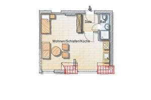 ***modernisiertes 1-Zimmer-Apartment mit guter Vermietbarkeit in Wuppertal – Die vollständige Adresse der Immobilie erhältst du vom Anbieter., 42109 Uellendahl-Katernberg, Wuppertal – Vorschaubild 7