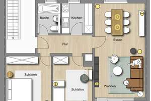 Modernisierte Wohnung im Zweifamilienhaus  – Ostwaldstraße 17, 40589 Holthausen, Düsseldorf – Vorschaubild 2