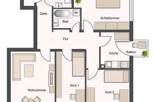 Viel Platz zum Wohnen – 4-Zimmer-Wohnung mit Balkon und Aufzug – 93053 Kasernenviertel, Regensburg – Vorschaubild 15