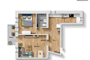 Cotta - modernisierte, frei werdende 2-Zimmer-Wohnung mit Balkon – Hebbelstr. 21, 1157 Cotta (Stadtteil), Dresden – Vorschaubild 2