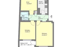 Ihr neues Zuhause! Tolle 3 Zimmerwohnung im beliebten Kaiserstraßenviertel – Kronprinzenstraße 41, 44135 Kaiserbrunnen, Dortmund – Vorschaubild 3