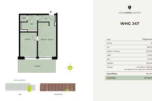 NEUES KAFFEEQUARTIER - 2 Zimmer-Wohnung mit Terrasse – Johann-Jacobs-Straße 28, 28217 Überseestadt, Bremen – Vorschaubild 3