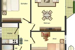 Wohnung mit WBS (60 m²) zu vermieten! – Marienburgerstraße 19, 59073 Heessen, Hamm – Vorschaubild 2