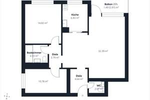 3-Zimmer-Wohnung mit Balkon und Gestaltungspotenzial in Mainz-Bretzenheim – Die vollständige Adresse der Immobilie erhältst du vom Anbieter., 55128 Bretzenheim, Mainz – Vorschaubild 11