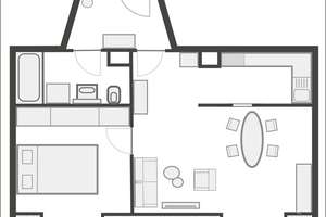 27987 HomeCompany Möbliert/Furnished Dachgeschoss-Wohnung in Leipzig-Schleußig max. 2 Personen – Die vollständige Adresse der Immobilie erhältst du vom Anbieter., 4229 Friedrichstadt, Dresden – Vorschaubild 9