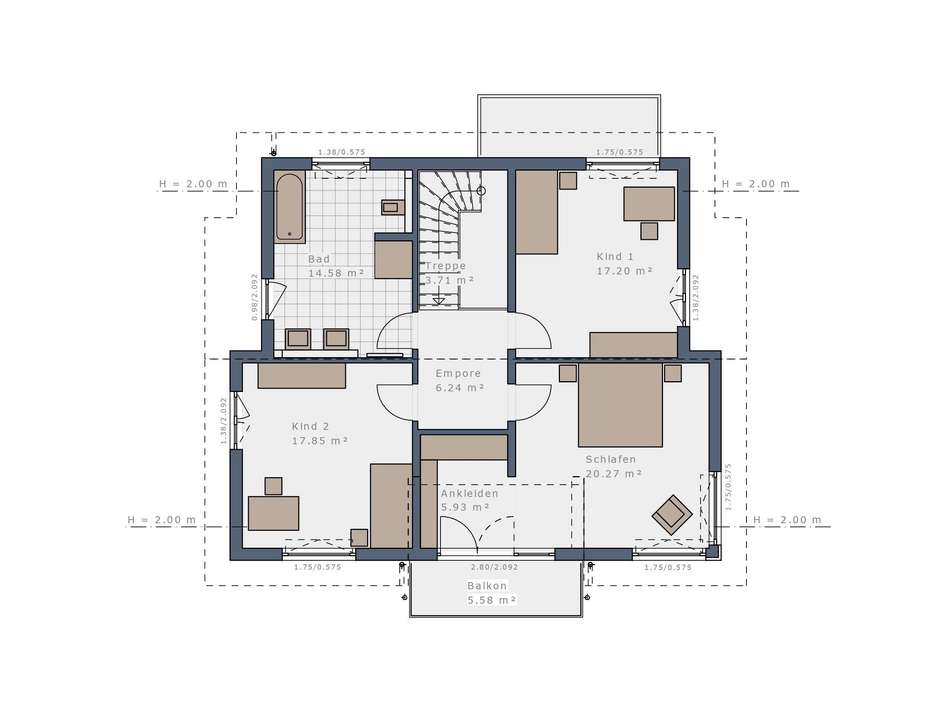 Grundriss Obergeschoss