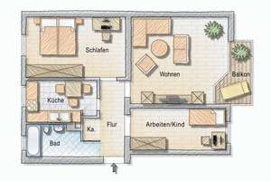 Toller Schnitt und wunderbar hell!
3 Zimmer Wohnung in Parknähe zu verkaufen! – Die vollständige Adresse der Immobilie erhältst du vom Anbieter., 12249 Lankwitz, Berlin – Vorschaubild 11